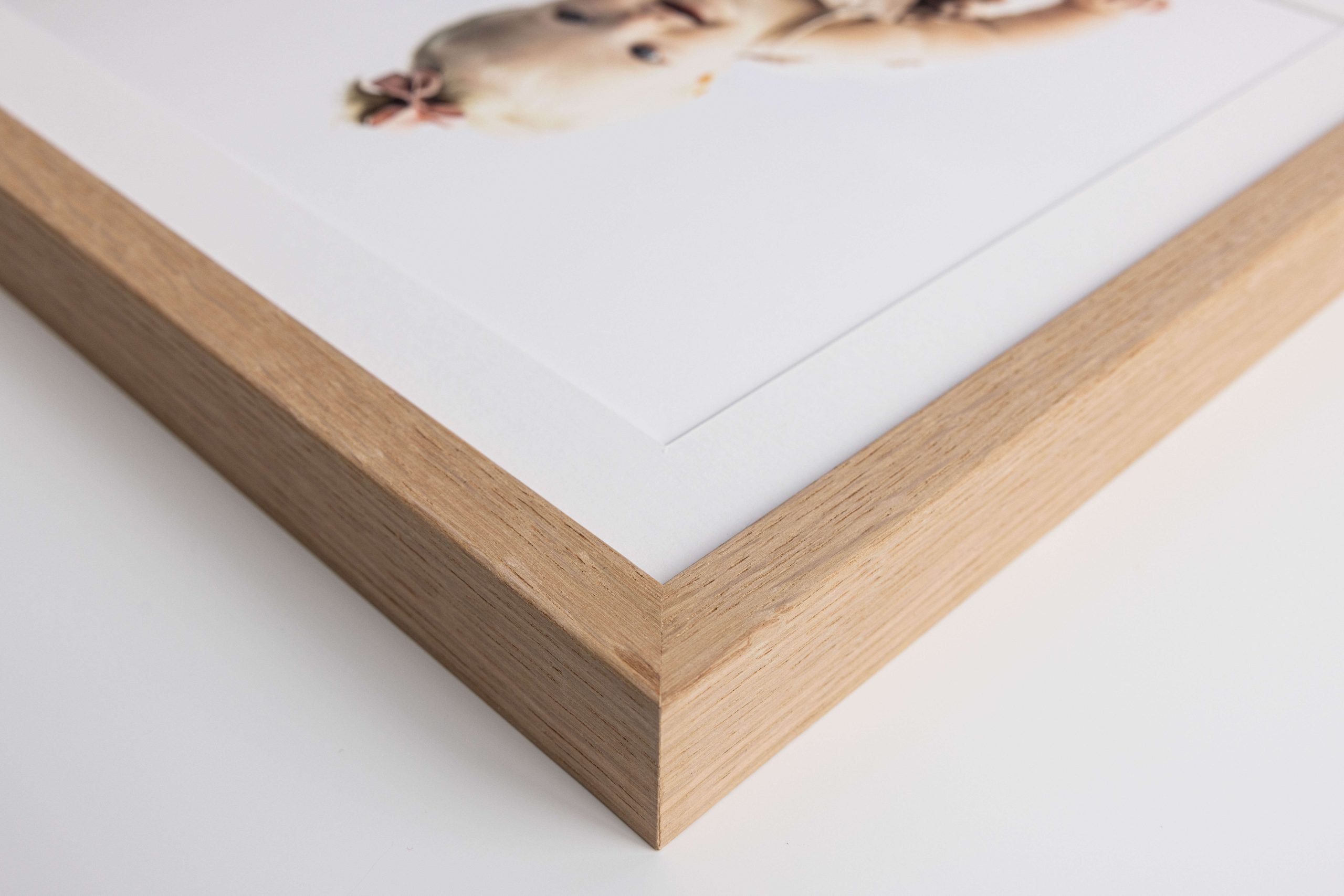 20mm Deep Oak Frame white mat